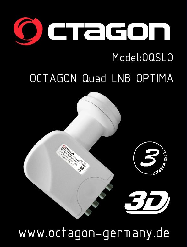 Quad LNB Octagon Optima 0.1 dB HD-Ready