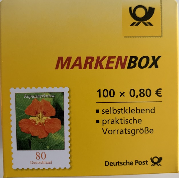 Markenbox 100x Briefmarken zu 0,80 