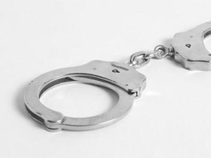 Handschelle mit Kette Edelstahl "Police"
